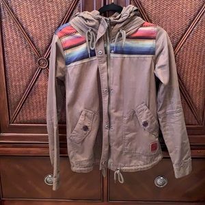Army Jacket with packable hood